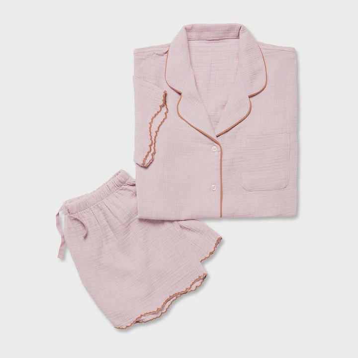 Alaia Short PJ Set, Colour: Lilac, Size: S/M