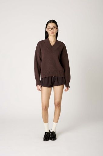 Chia Sweater, Colour: Brown, Size: XS