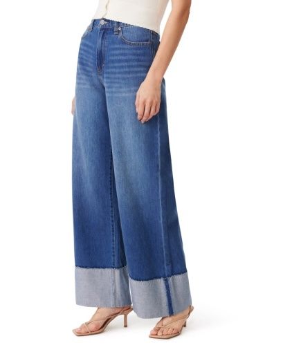 Low Slung Wide Leg, Colour: Reef, Size: 30