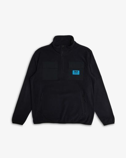 Section Zip Neck Fleece, Colour: Black, Season: Spring / Summer 2025, Size: X-Large