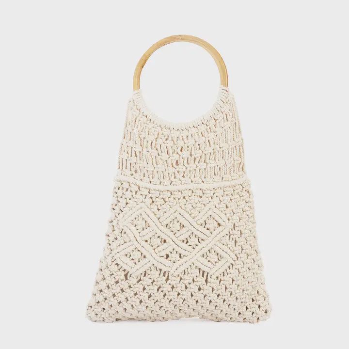 Macrame Top Handle bag