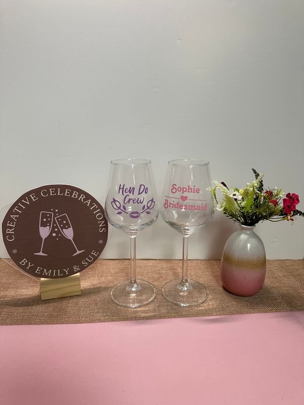 Personalised wine glass