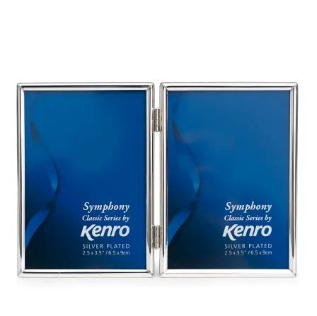 Kenro Symphony Classic Frame DOUBLE 3.5&quot;x 5&quot; - Silver