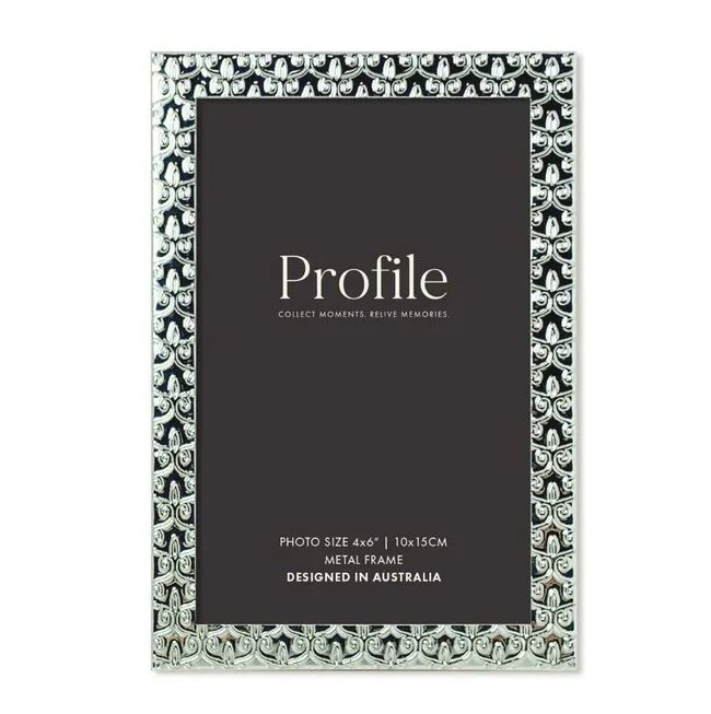 Renaissance Ornate Silver Metal Frame