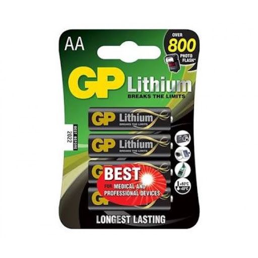 GP AA LITHIUM 4PK BATTERY