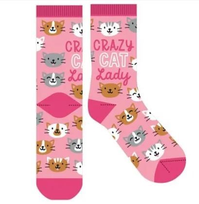 SOCK FF CRAZY CAT LADY