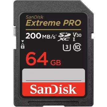 SanDisk 64GB SD Extreme PRO 200MB/s V30 U3 4K