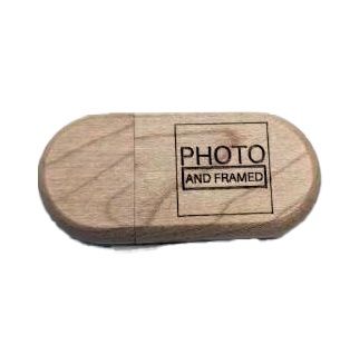 P&amp;F 8Gb Branded Bamboo USB2.0 Drive