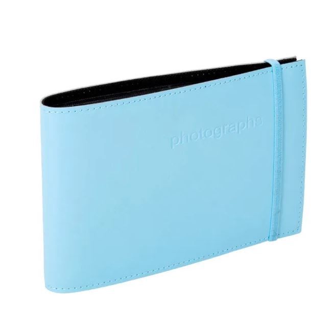 Citi Leather 4x6 Slip-in Photo Album Baby Blue