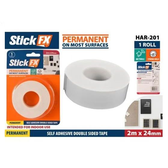Stick FX 1roll Double Sided Tape 24mmx2M Foam