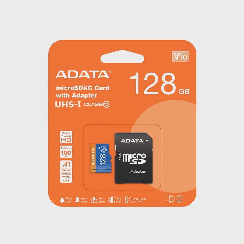 ADATA Premier microSDXC UHS-I A1 V10 Card 128GB