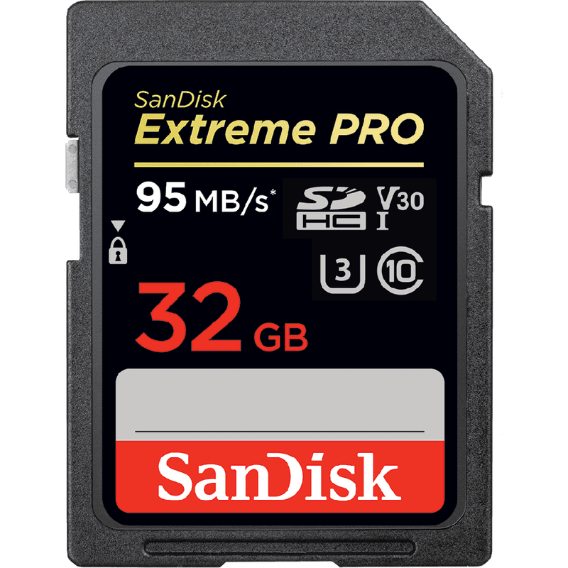 SanDisk 32GB SD Extreme PRO 100MB/s V30 U3 4K