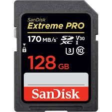 SanDisk 128GB SD Extreme PRO 200MB/s V30 U3 4K