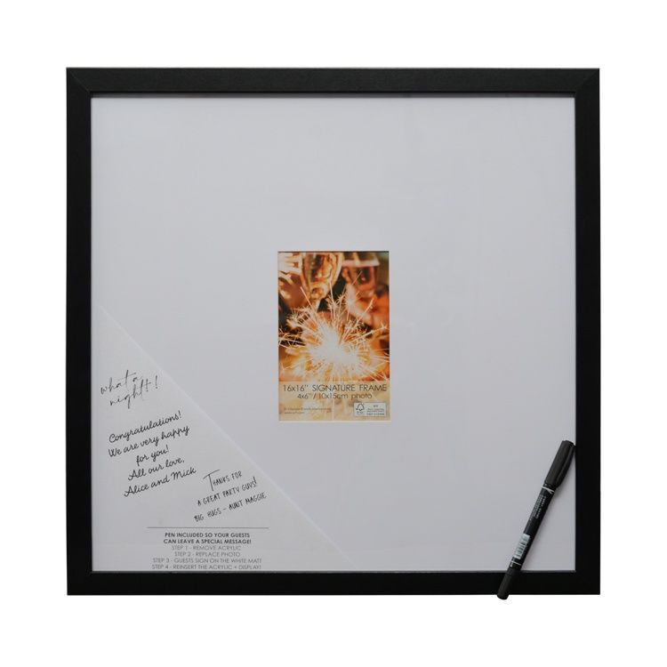 16x16 inch Signature Frame Black