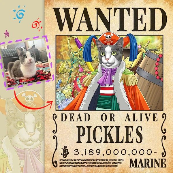 Anime Pet Wanted Poster