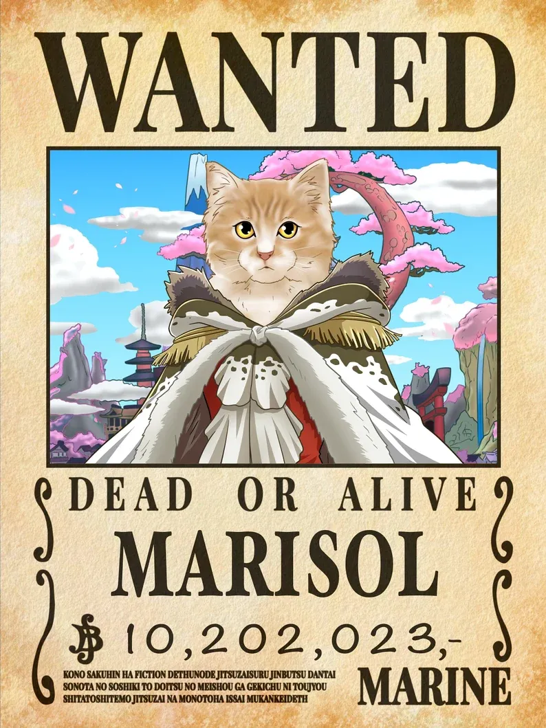 Anime Pet Wanted Poster