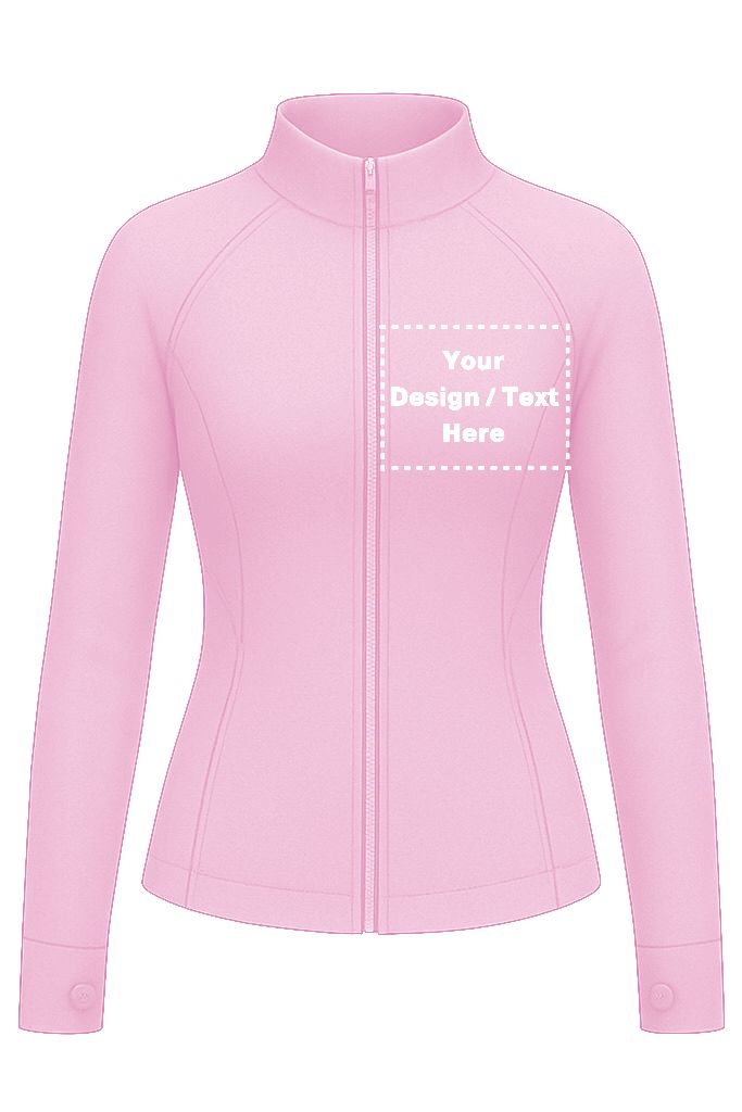 BABY PINK CUSTOM JACKET - FRONT DESIGN)