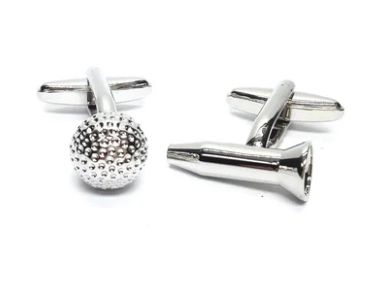 Golf Tee &amp; Ball Cufflinks