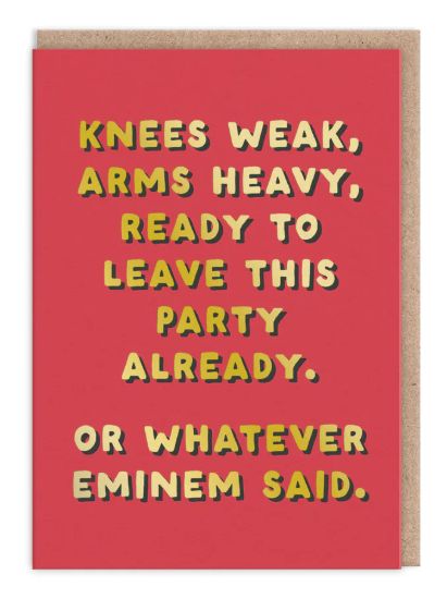 Knees Weak Greeting Card