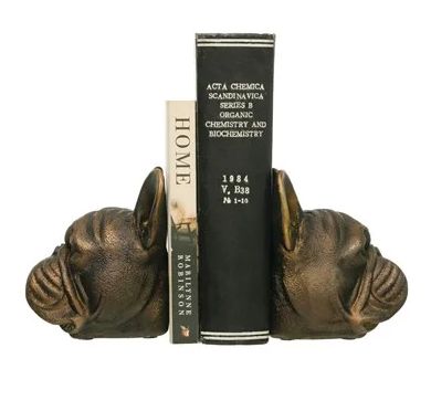 Dog Head Bookends