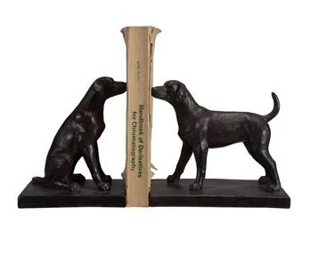 Resin Dog Bookends