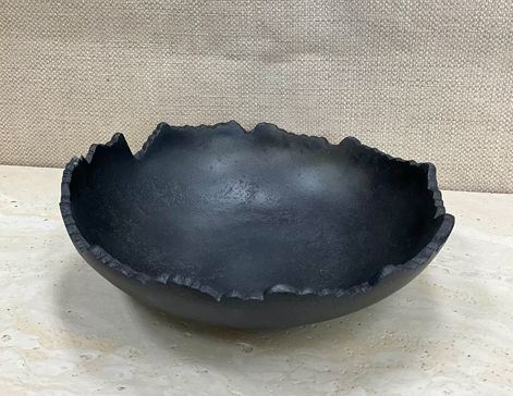 Black Cut Round Bowl