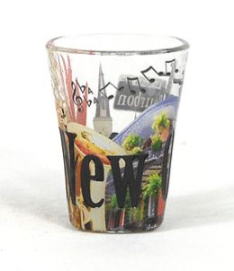 Color Etched Shot Glass