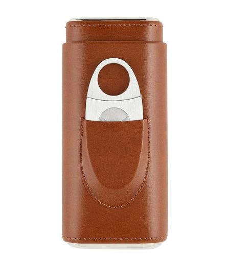 3 Finger Leather Cigar Case