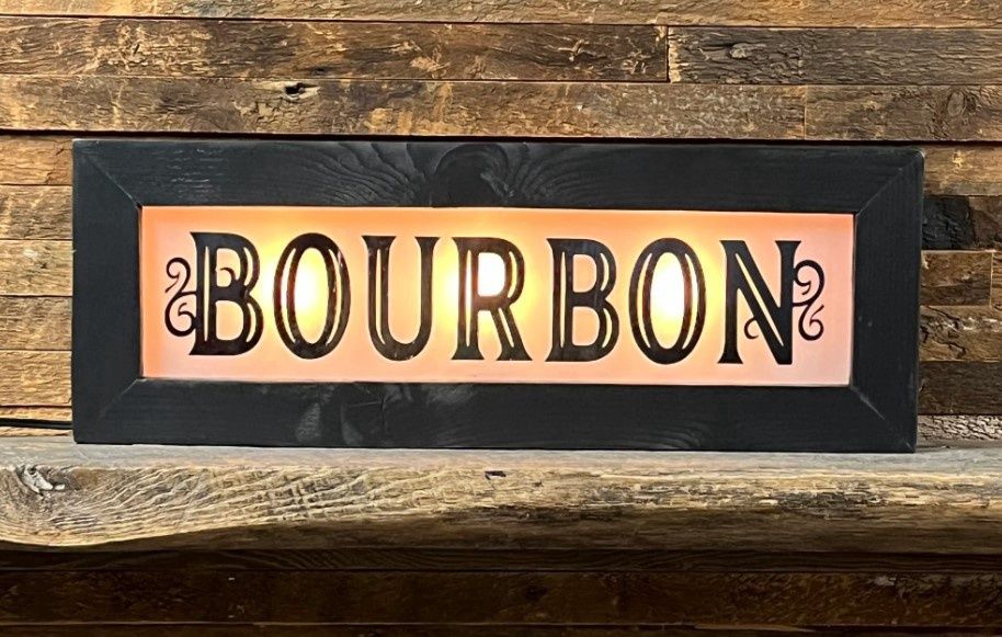 Bourbon Lighted Sign