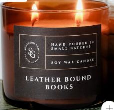 Leather Bound Wax Candle