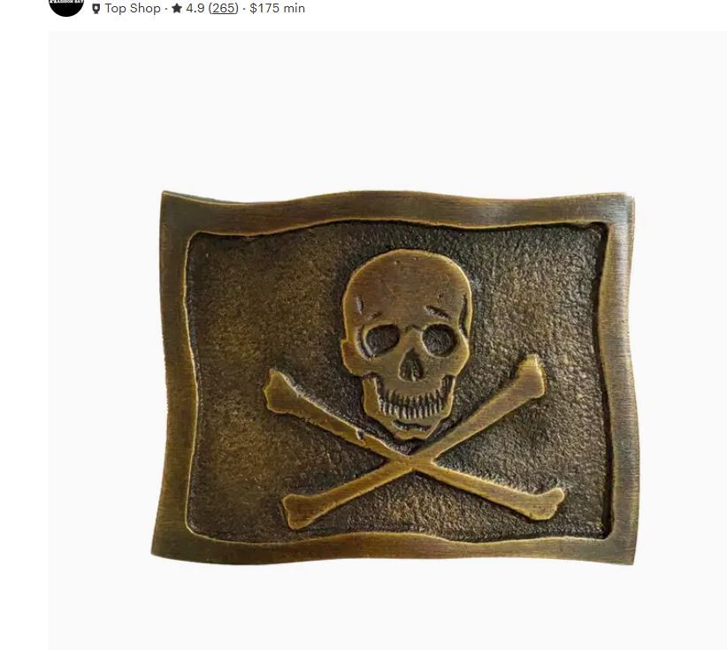Skull And Crossbones Belt Buckle