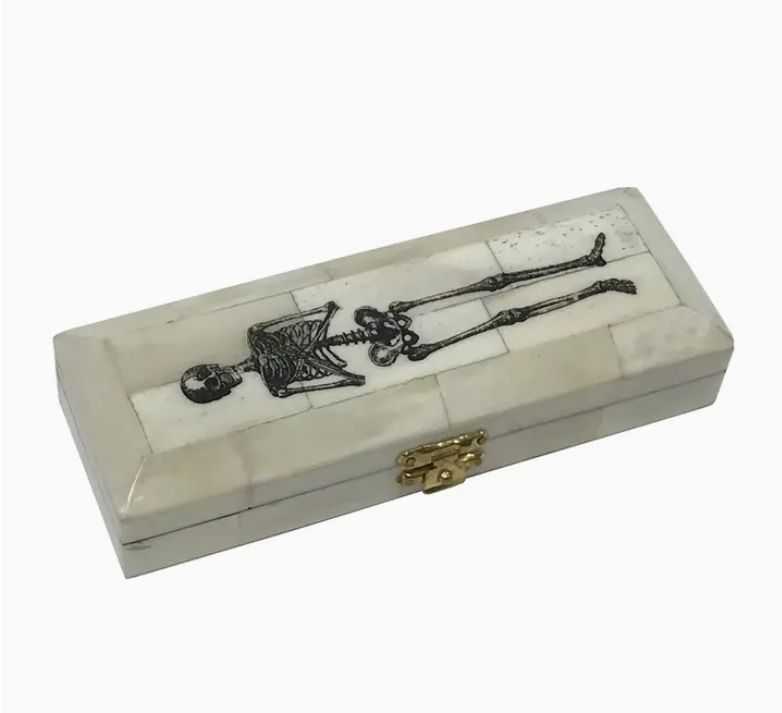 Skeleton Black Ox Bone Box