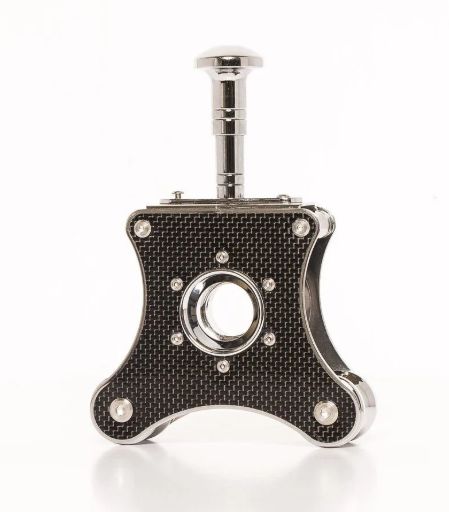 Carbon Fiber Table Cigar Cutter, Color: Black