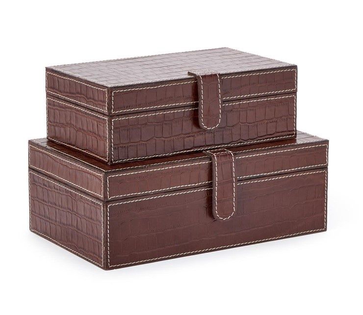 Leather Storage Boxes