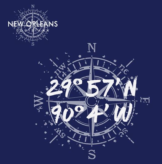 Lateral Compass Tee, Color: Navy, Size: Small