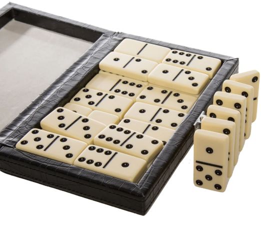 The Line 'Em Up Domino Set, Color: Black Croco
