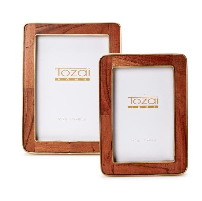 Wood and Brass Photo Frame