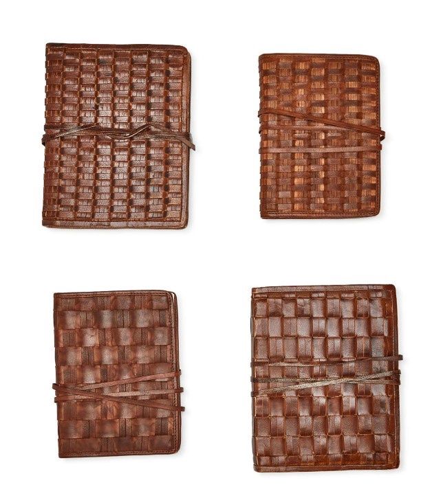 Woven Leather Journal, Size: 5x7