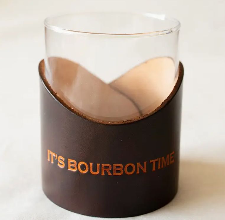 Leather Rocks Glass, Type: It's Bourbon Time