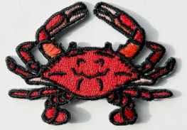 Red Crab Embroidered Patch