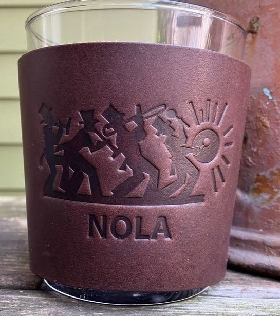 Leather Wrapped Whiskey Glass