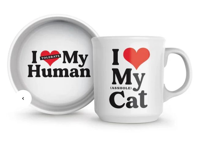Howligans Cat Bowl &amp; Mug Set