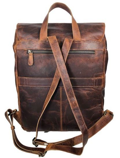 Leather Backpack, Color: Brown