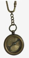 Antiqued Brass Compass Keychain