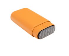 Triple Cigar Holder with Cutter, Color: Mustard
