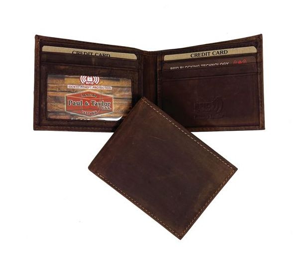 Leather Bifold Wallet - 51503, Color: Honey Brown
