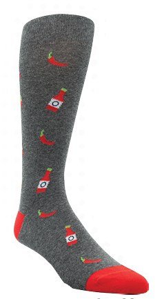 Hot Sauce Motif Sock