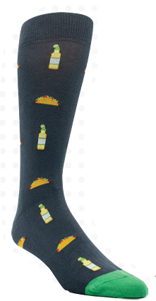 Tacos &amp; Beer Motif Sock