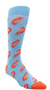 Shrimp Motif Sock, Size: Adult