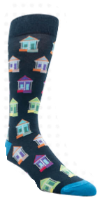 Shotgun House Motif Sock